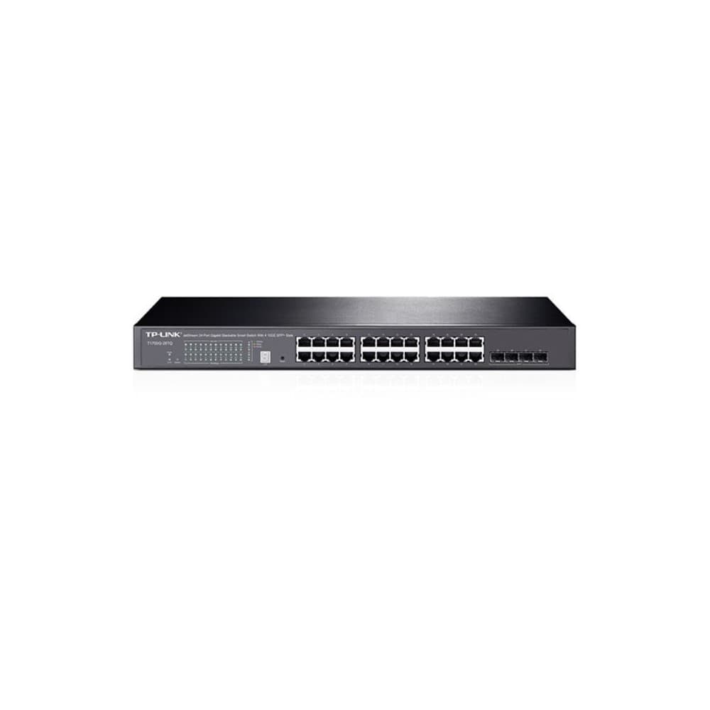 TPLINKSMB JetStream™ 28-port Pure-Gigabit L2+ Smart Switch, 24 10/100/1000Mbps RJ45 ports including 4 Fixed Gi