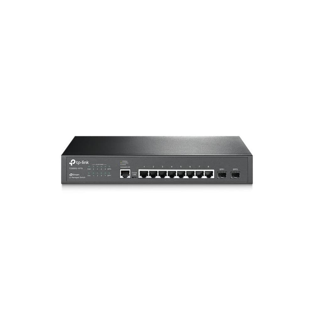TPLINKSMB Switch TP-LINK Inteligente JetStream 8-Port Gigabit L2 Managed Switch with 2 SFP Slots