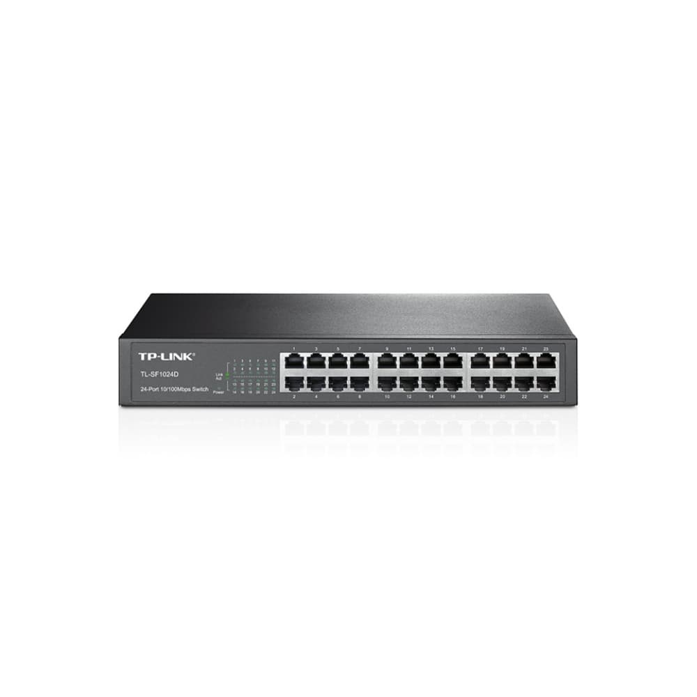 TPLINK Switch TP-LINK NO administrable 24 puertos Fast Ethernet de Escritorio COLOR Negro