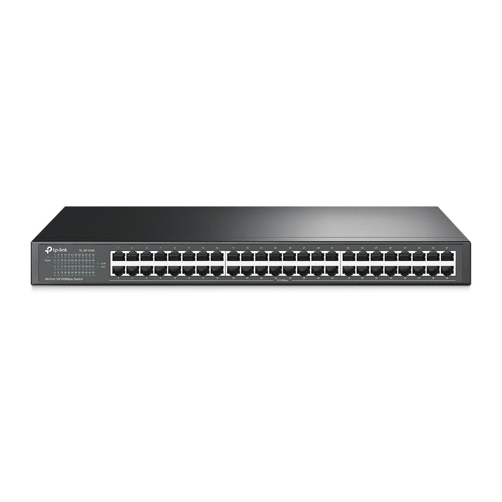 TPLINK Switch TP-LINK NO Administrable 48 Puertos RJ45 10/100 Mbps Para Rack COLOR Negro