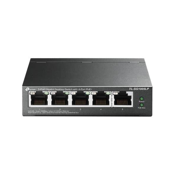 TPLINKSMB Switch TPLINK PoE de escritorio de 5 puertos