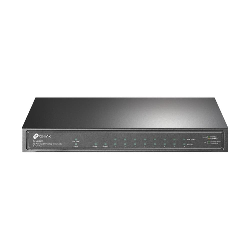 TPLINKSMB Switch Tplink TL-SG1210P Gigabit 10 puertos PoE no administrable para escritorio 1 puerto SFP