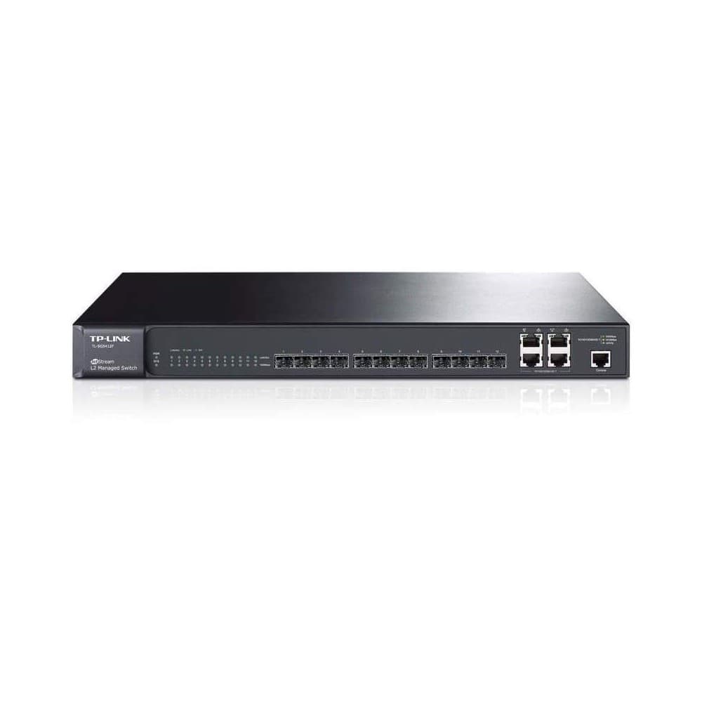 TPLINK Switch TP-LINK Administrable JetStream de 12 puertos Gigabit SFP L2 switch gestionado con 4 puertos