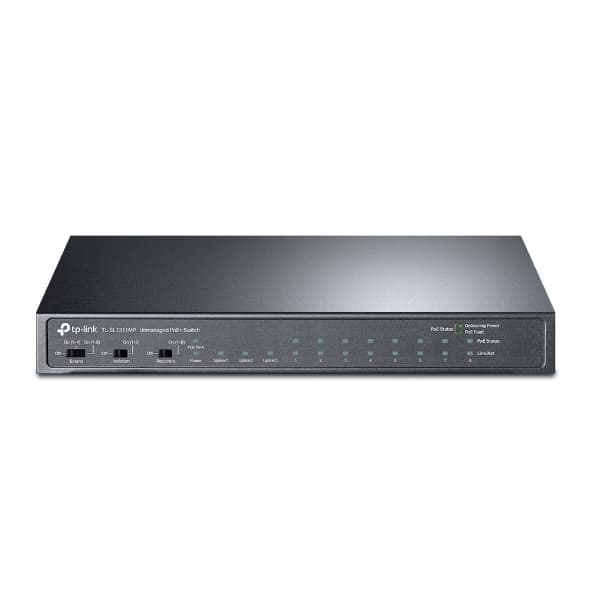 TPLINKSMB Switch TPLINK de escritorio Gigabit de 8 puertos a 10 / 100Mbps + 3 puertos con PoE + de 8 puertos COLOR Negro