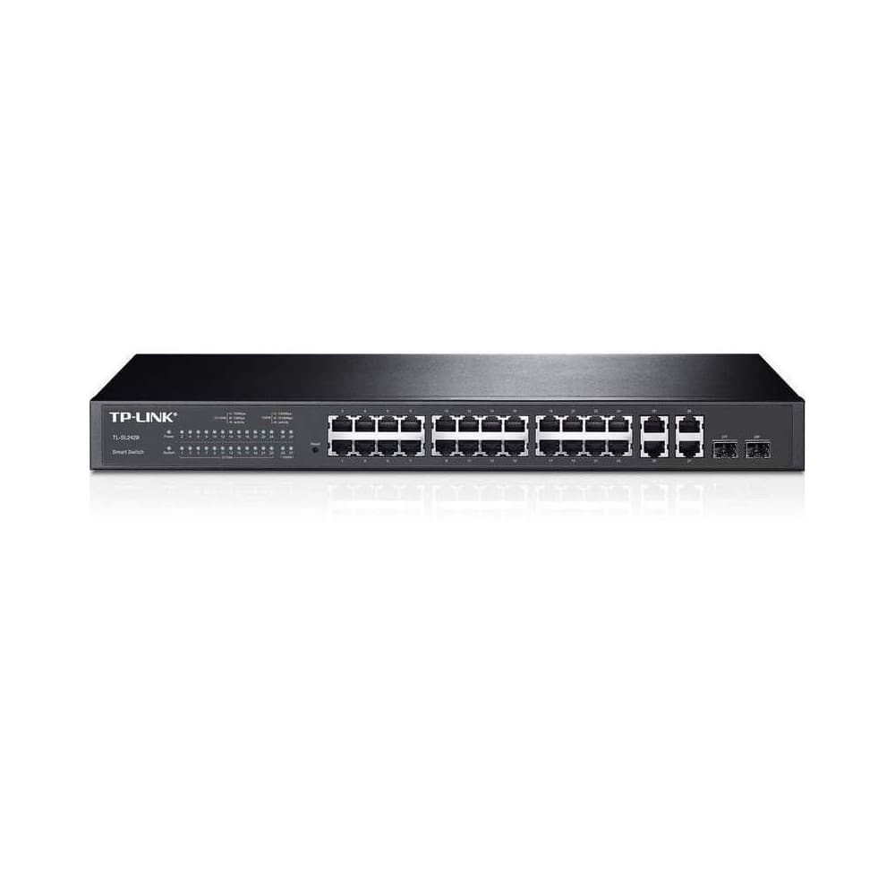 TPLINK Switch TP-LINK Inteligente de 24 Puertos de 10/100Mbps + 4-Puertos Gigabit