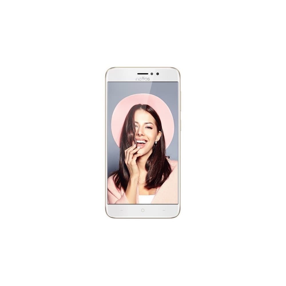 TPLINKNEFFOS Celular NEFFOS C7 Color Dorado, Pantalla 5.5 HD (1280 * 720) 267 PPI IPS, Cámara frontal 8 MP, trasera 13 MP PDAF Autoenfoque, Memoria RAM 2GB, ROM 16GB, Soporta Micro SD 128 GB, Procesador Octa Core 4 Cortex-A53 1.5 GHZ - 4 Cortex-A53 1.0 GHZ, Batería 3060 mAh, Dual Sim 4G, Wifi 802.11 b/g/n, 2.4 GHZ, Android 7.0, Lector de Huella Garantía de 12