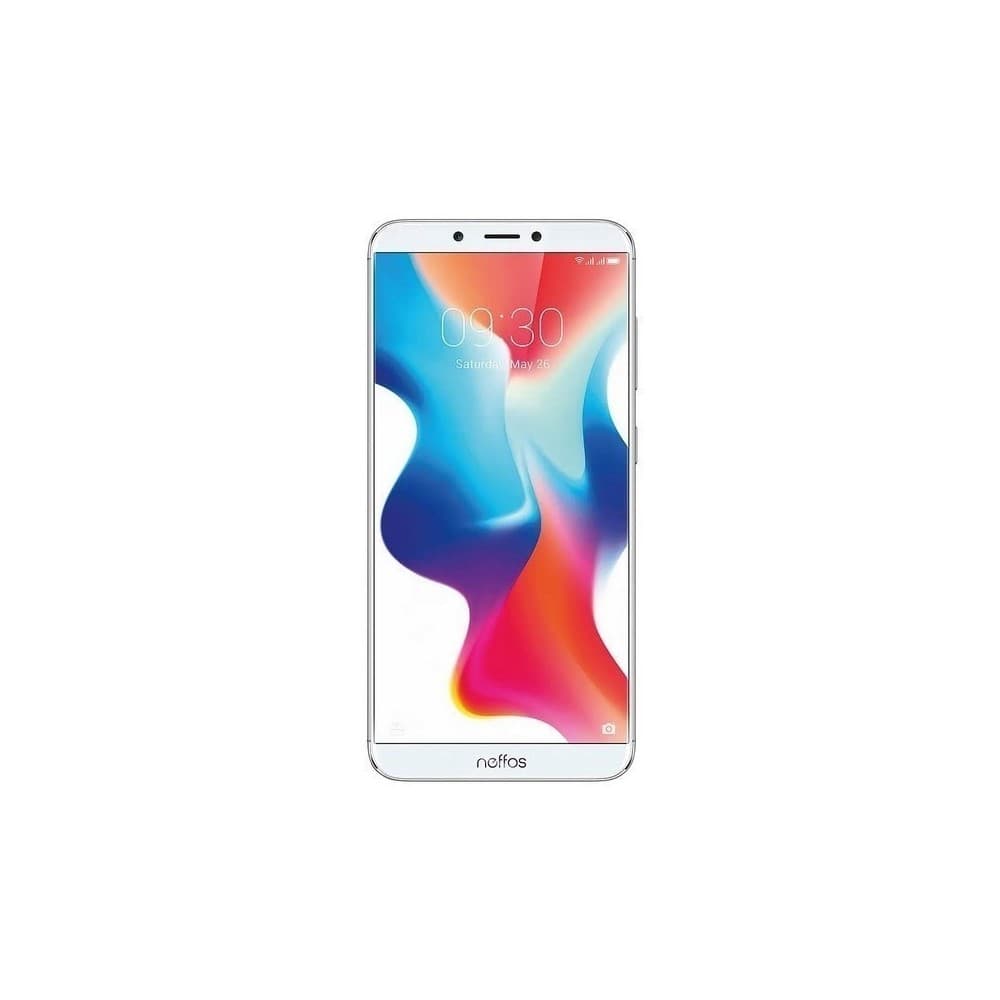 TPLINKNEFFOS Celular NEFFOS X9 Color Gris Plateado, Pantalla 5.99 HD Cámara frontal 8 MP, trasera 13 MP + 5 MP PDAF Autoenfoque doble Flash Light, Memoria RAM 3GB, ROM 32GB, Soporta Micro SD 128 GB, Procesador Octa Core 4 Cortex-A53 1.5 GHZ - 4 Cortex-A53 1.0 GHZ, Batería 3060 mAh, Dual Sim 4G, Android 8.1, Lector de Huella, Desbloqueo Facial, Garantía de 12 m