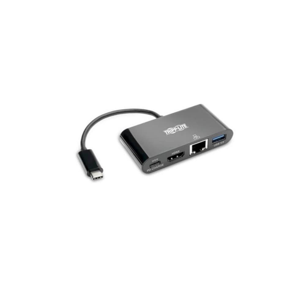 TRIPPLITE Adaptador Multipuerto USB C, 4K HDMI, Puerto USB A, GbE, Carga PD de 60W, HDCP, Negro
