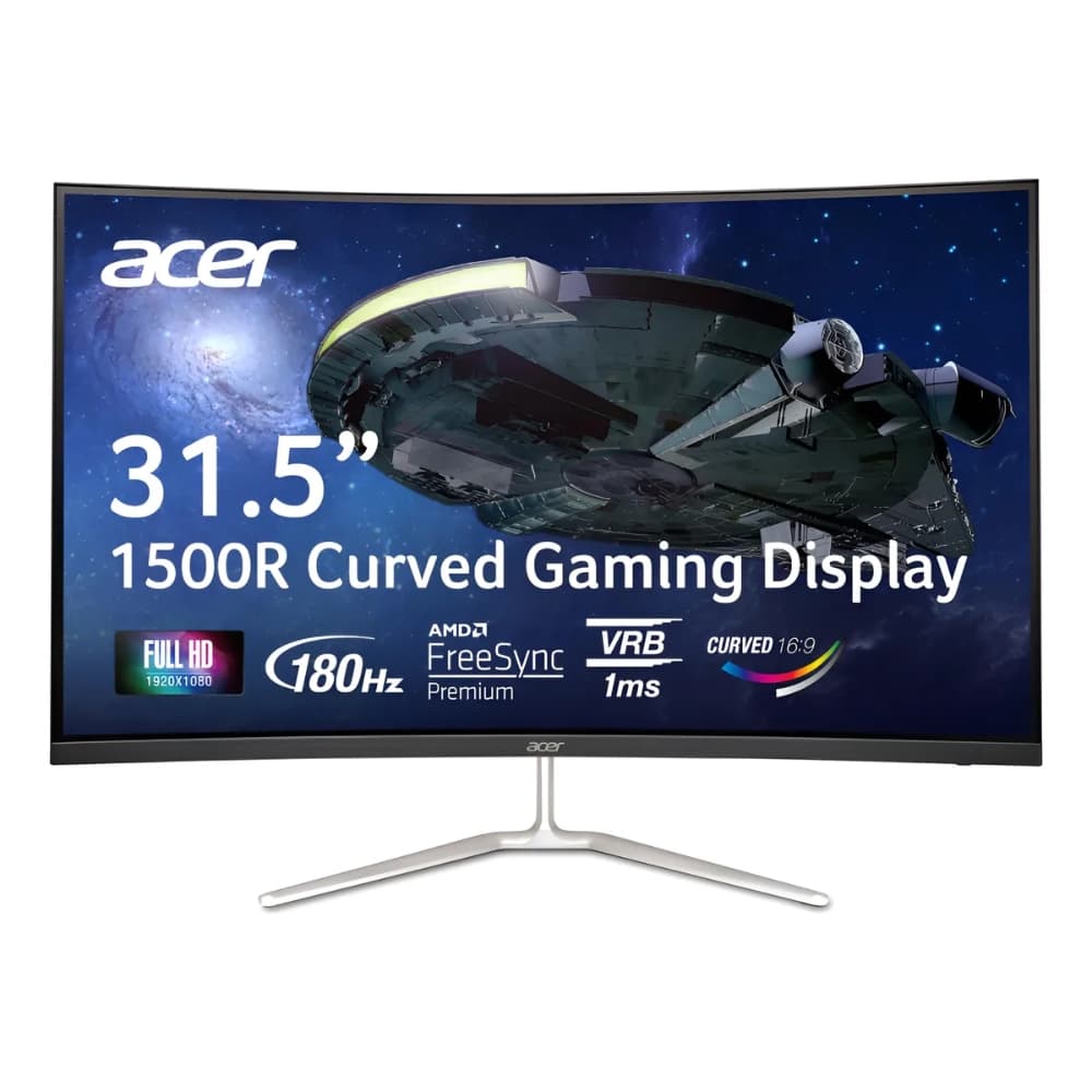 ACERACCESORIOS Monitor Acer Nitro Gamer. EDA320Q PBIIPX. 32 Curved VA. Resolucion 1920 x 1080 @165Hz. Entradas HDMIx2, DP. Response Time 1 ms. Viewing Angles '178°(H),178°(V)