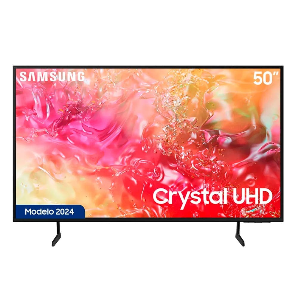 SAMSUNGAUDIVIDEO Televisor Samsung FLAT LED Smart TV 50 pulgadas Crystal UHD 4K /3,840 x 2,160, AI, /HDR / DVB-T2 /LAN /WIFI 5 / Bluetooth 5.2 / Google Meet / AirPlay 2 /modo ambiente/ Modo Juego/ HDMI x 3/ USB x1 /abre y edita archivos de Office/ Garantía 1 año, Ficha técnica completa en www.samsung.com.co