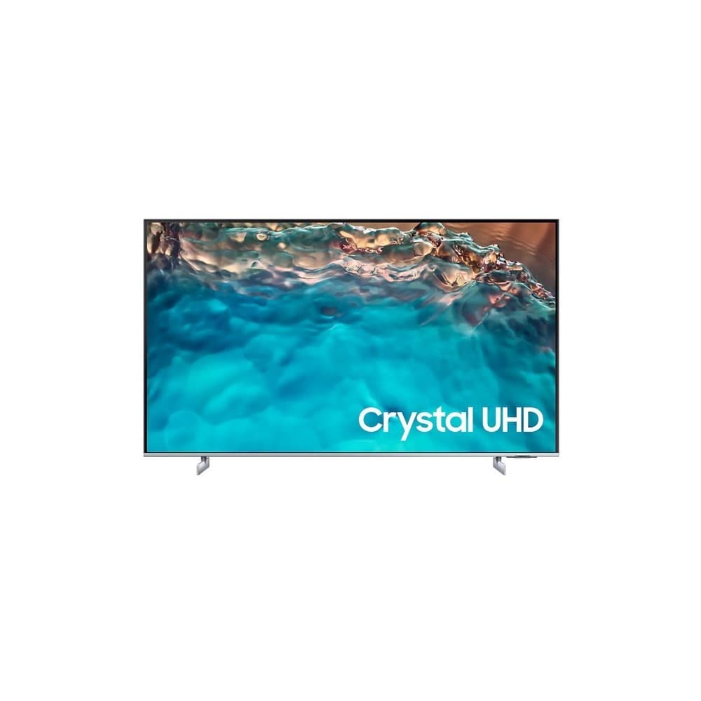 SAMSUNGAUDIVIDEO Televisor Samsung FLAT LED Smart TV 55 pulgadas Crystal UHD 4K /3,840 x 2,160 / DVB-T2 /LAN/ Bluetooth/ AirPlay 2 / Bixby desde el control /modo ambiente/ Modo Juego/ HDMI x 3/ USB x2 /abre y edita archivos de Office/ control de voz/Garantía 1 año