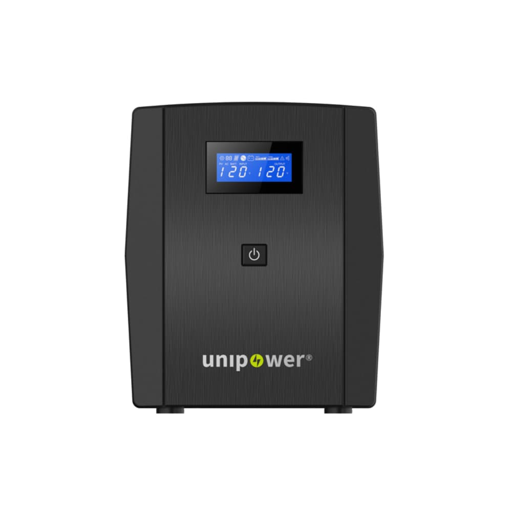 UNIPOWER UPS 1500va/900w, Display con 8 tomas (4 con supresion regulacion y backup y 4 con supresion de picos)