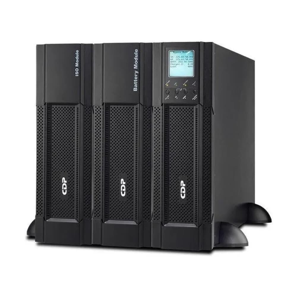 CDP UPS CDP UPO22-6RTAXK 6KVA/6KW PF 1, KIT UPS en línea Incluye PM- modulo de poder+ TM- transformador + BM - modulo de baterias+ MBS - By pass