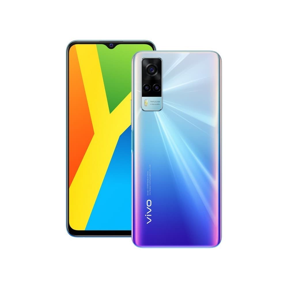 VIVOMOVILIDAD Celular Vivo Y53s 8GB + 4GB RAM 128GB Azul Arcoiris