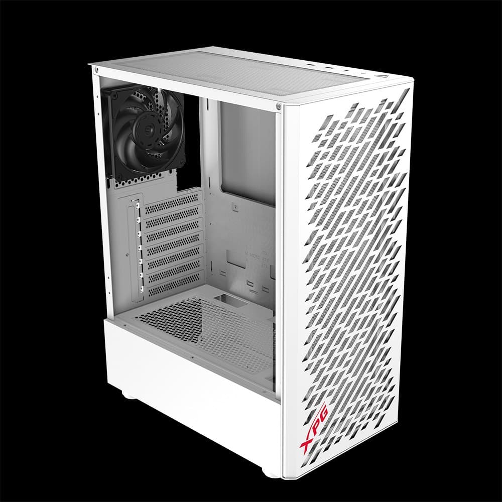 ADATA-XPG XPG VALOR AIR PLUS, Blanco, ATX Torre Media, 3.5incx2, I/O: USBx2, HD Audiox1, Resetx1, Powerx1, Ventilador ARGB: (Frontalx3, Traserox1), 2 Años Garantía