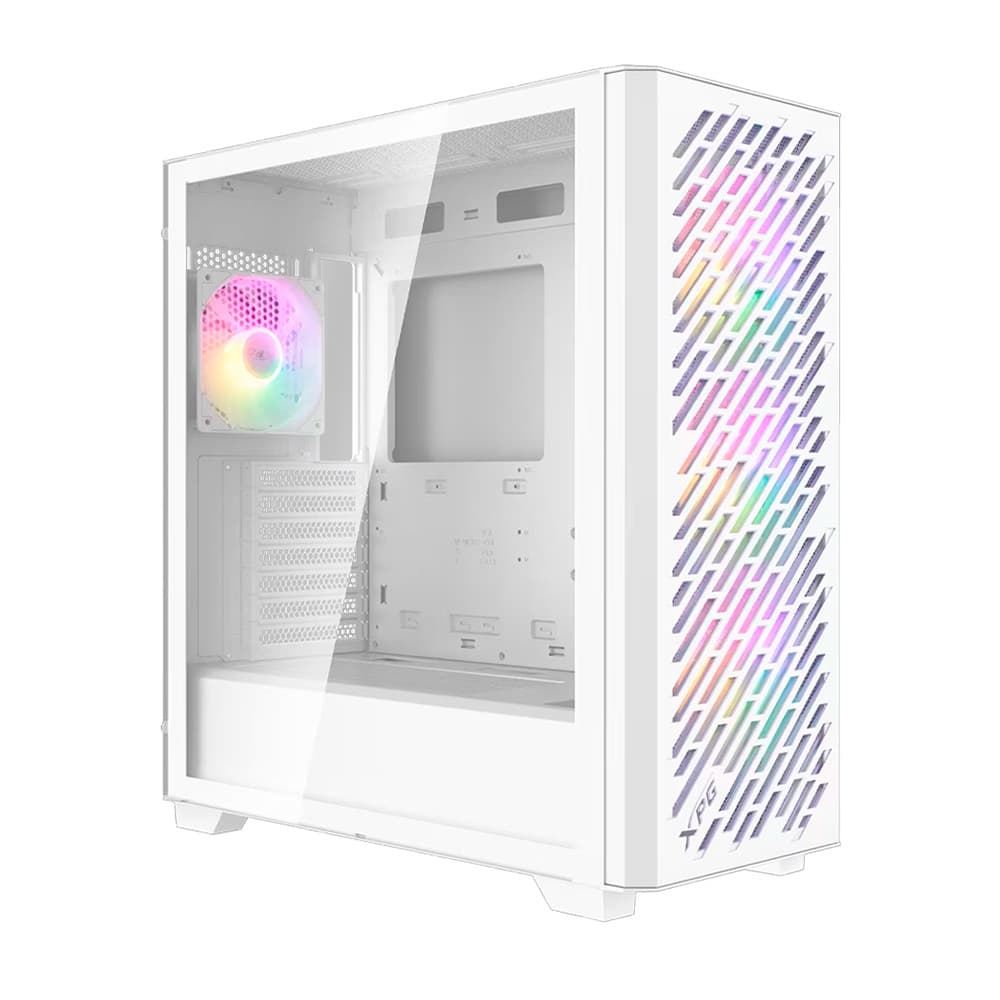 ADATA-XPG VALOR AIR PRO, Blanco, ATX, 3.5'' x2, 2.5'' x2+2, I/O: I/O:USB-C x1, USB-A x2, Audio HD x1, Reset x1, Power x1, Ventilador ARGB: (Frente x3, Trasero x1), 2 Años de Garantía