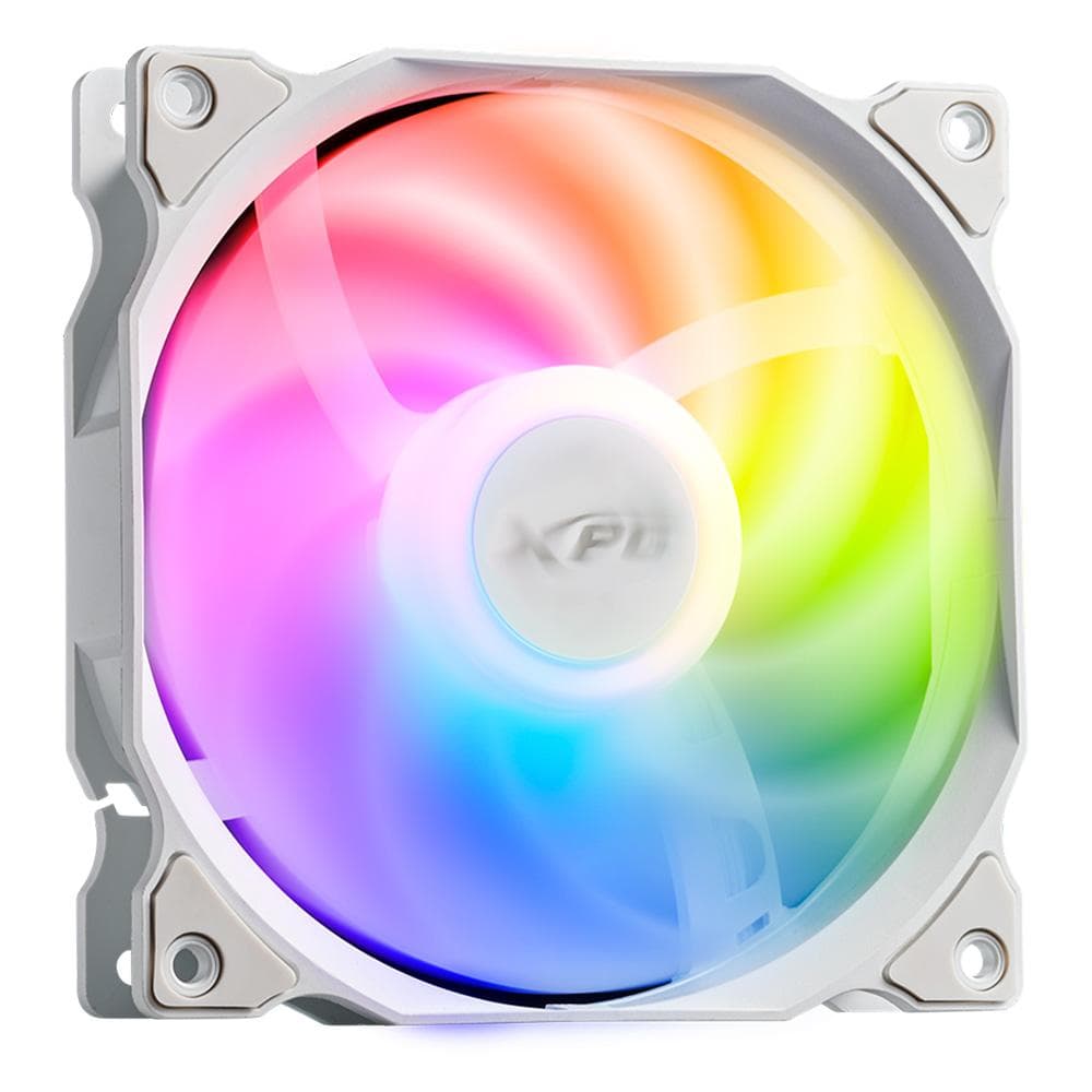 ADATA-XPG XPG VENTO Reverse 120 ARGB PWM 3 Pack, White, Rifle Bearing, 120mm Fan, 4-Pin PWM, Speed: 300-1600 RPM, Max Air Flow: 65.33 CFM, Fan Noise: 24 dBA, 2 Years Warranty