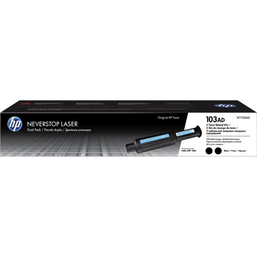 HPTONER Kit Hp Regarga De Toner Negro Neverstop Laser 1000, 1200 2.500 Pag X 2 Unidades