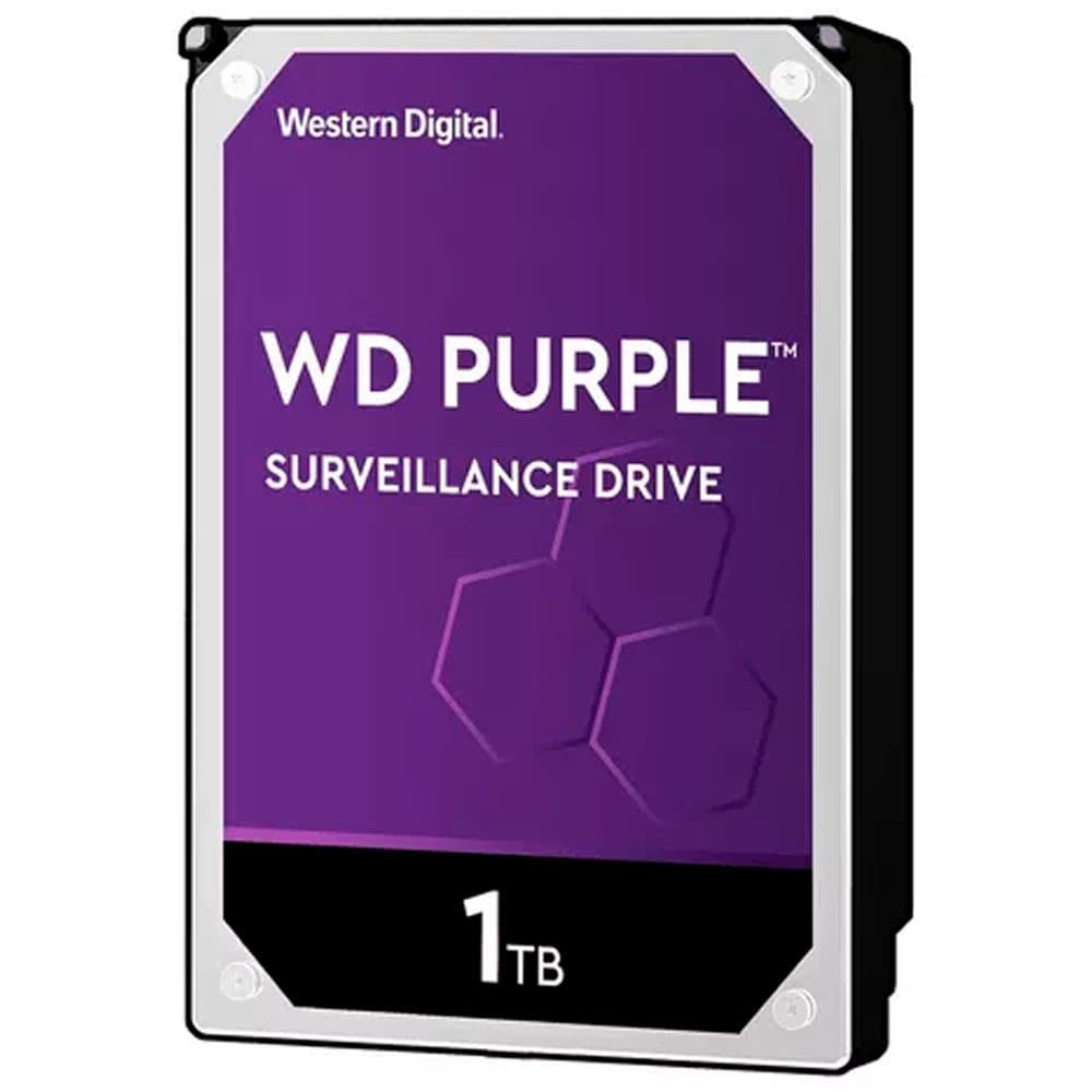 WESTERN DIGITAL Disco duro western digital purpura 1TB 5400RPM sata 6Gbs cache 64 MB 3.5in videovigilancia trabajo 24/7