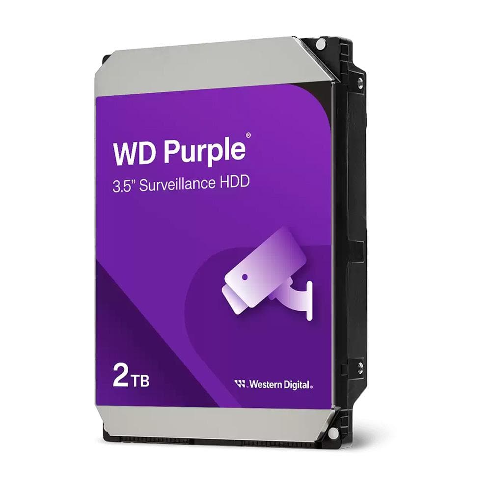 WESTERN DIGITAL Disco Duro Western Digital PURPLE 2TB 5400RPM SATA 6Gbs Cache 256 MB 3,5in videovigilancia trabajo 24/7