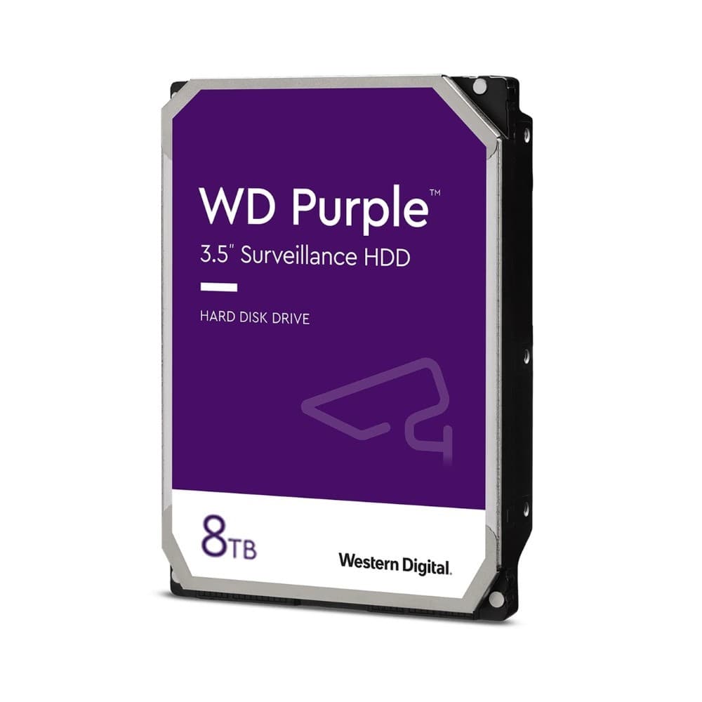 WESTERN DIGITAL Disco Duro Western Digital PURPLE 8TB 7200RPM SATA 6Gbs Cache 256 MB 3,5in videovigilancia trabajo 24/7