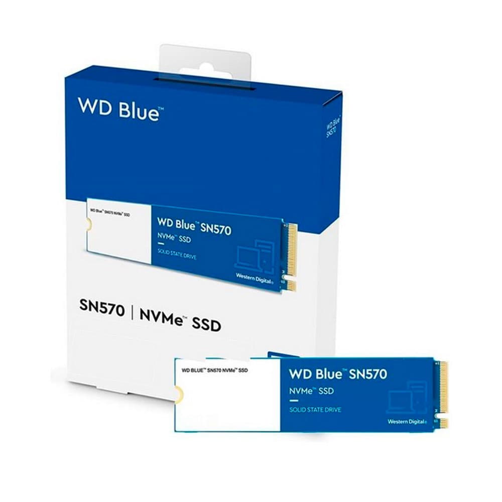 WESTERN DIGITAL Unidad de estado sólido SSD Western Digital Blue SN570 1TB NVMe PCIe lectura 3500MB/s