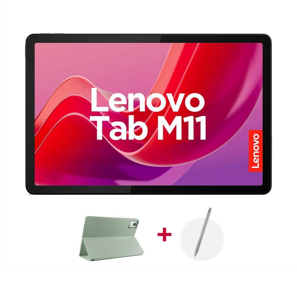 LENOVOTABLETS Tablet Lenovo M11 TB330XU Pantalla 11 Pulgadas WUXGA Conectividad Wifi y LTE Memoria 4GB + Almacenamiento 128GB Color Verde Incluye Estuche y Lapiz
