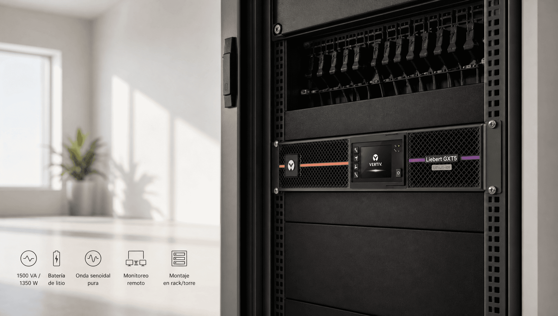 UPS Vertiv GXT5-1500RT120 elegante y fiable